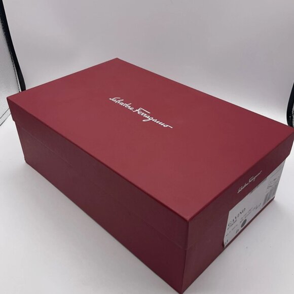 Salvatore Ferragamo Men's Gavino Lace-up Leather Shoes Olivo Calf Size 13 D - Picture 12 of 12